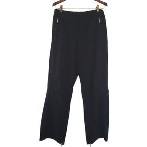 Lucy Flex Athletic Hiking Pants Zipper Pockets Black Medium